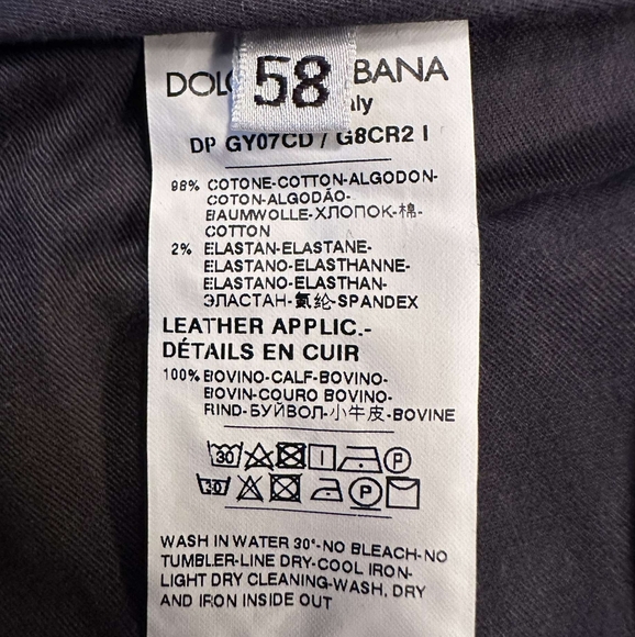 NWOT DOLCE & GABBANA Dark Wash Slim Jeans 👖 - US 42”, Dark Blue - Picture 7 of 8